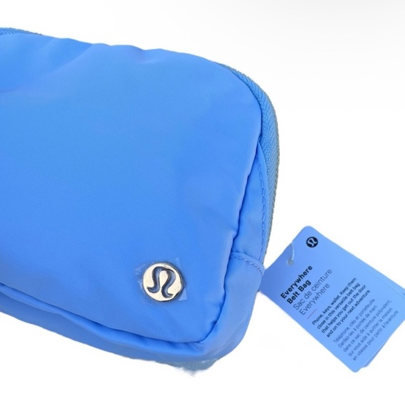 Lululemon Authentic 1L Wordmark Everywhere Belt Bag in Baby Blue and Gold - Picture 6 of 10